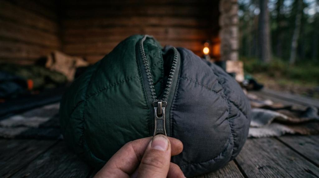 Dobbelt sovepose til camping og shelter