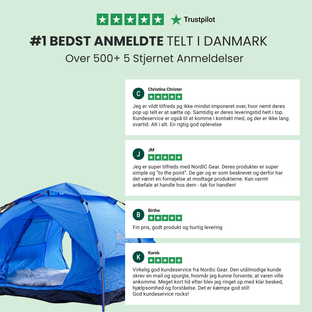 RESALE Nordic Gear™ Automatisk Telt - 3 personer Nordic Gear