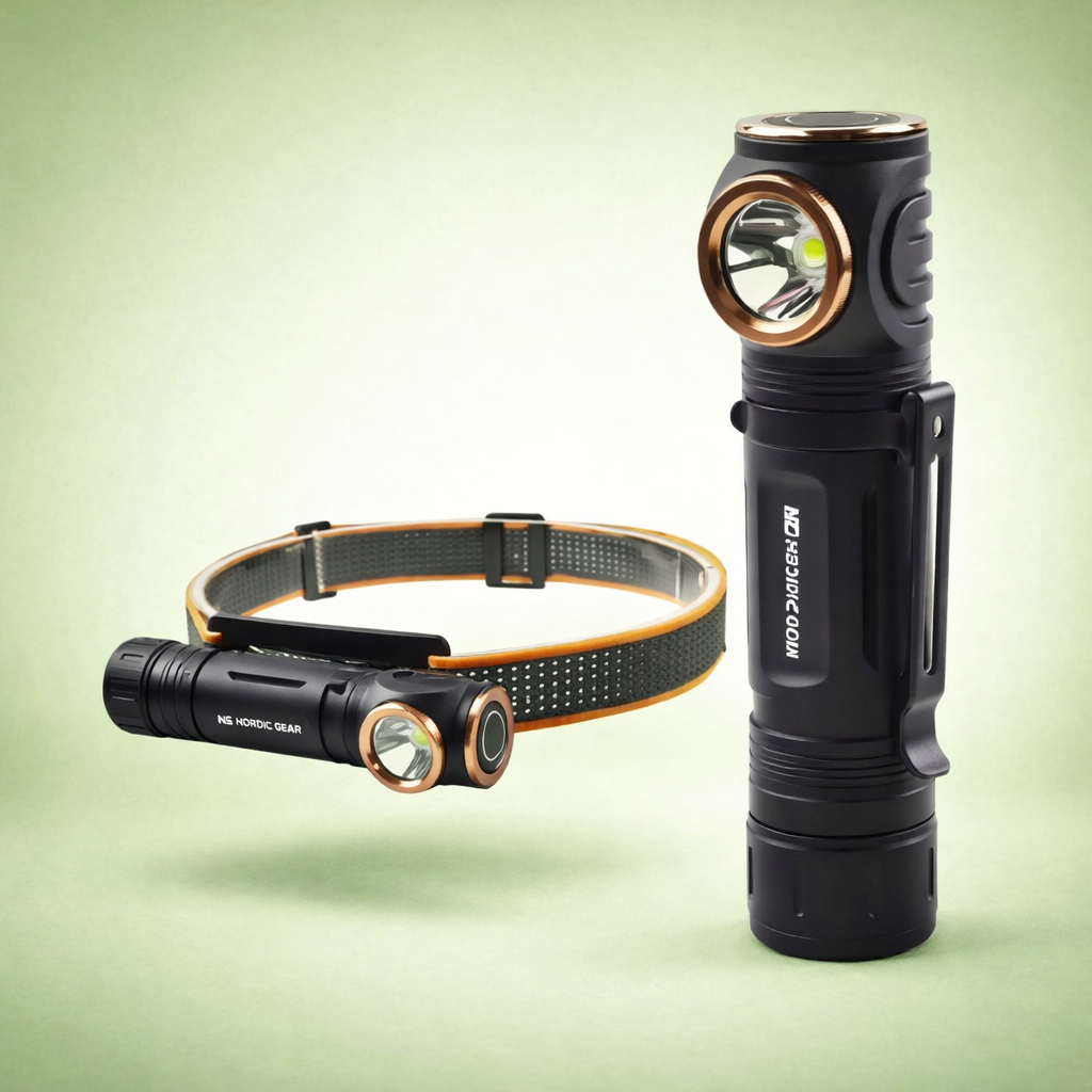 Nordic Gear™ Genopladelig Pandelampe 1000 lumen Nordic Gear