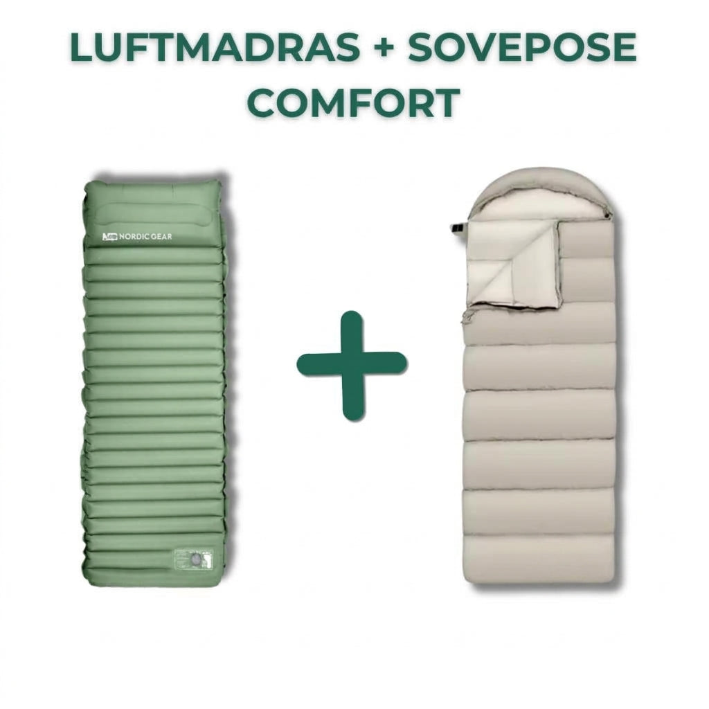 Pakke: Luftmadras + Sovepose