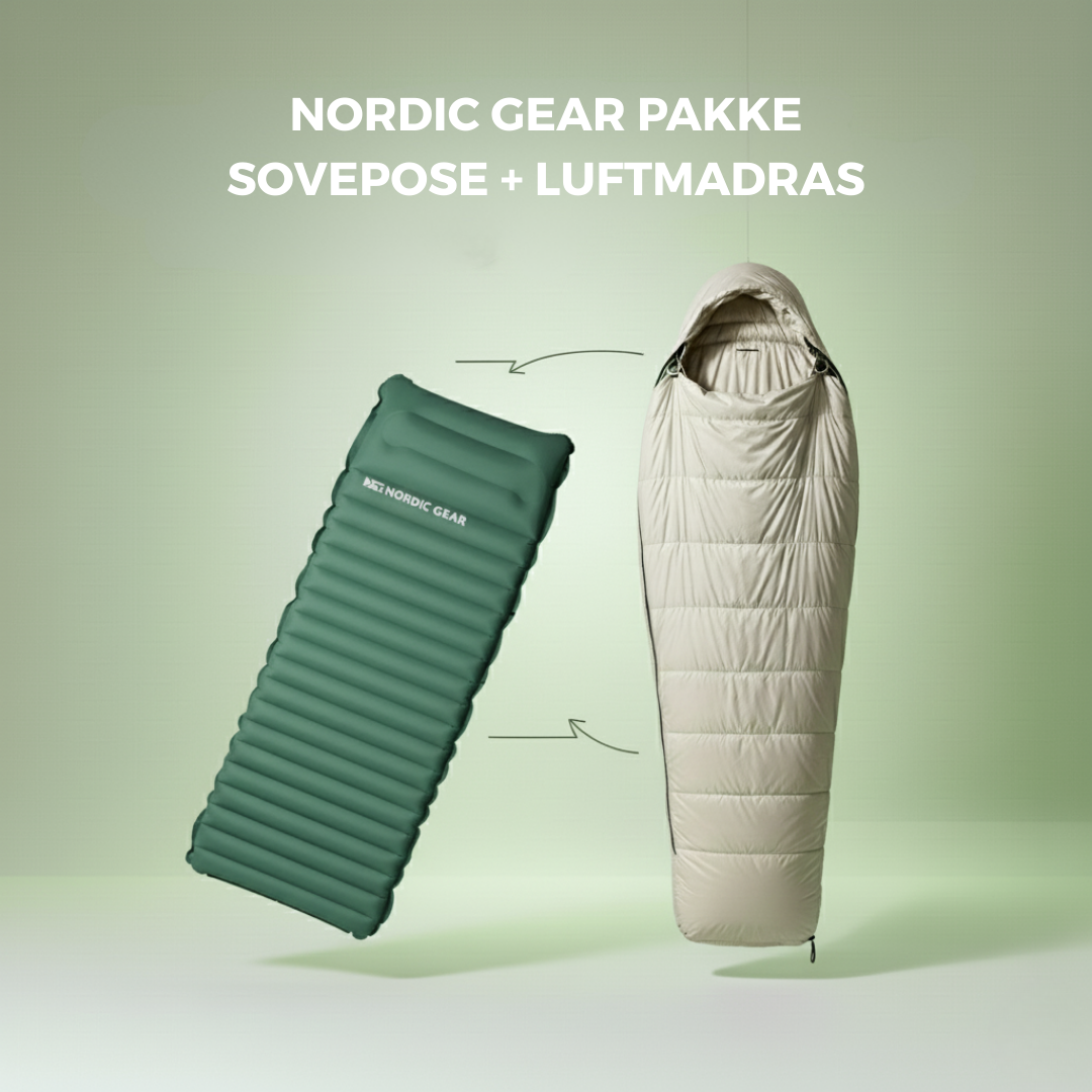 Pakke: Luftmadras + Sovepose Nordic Gear