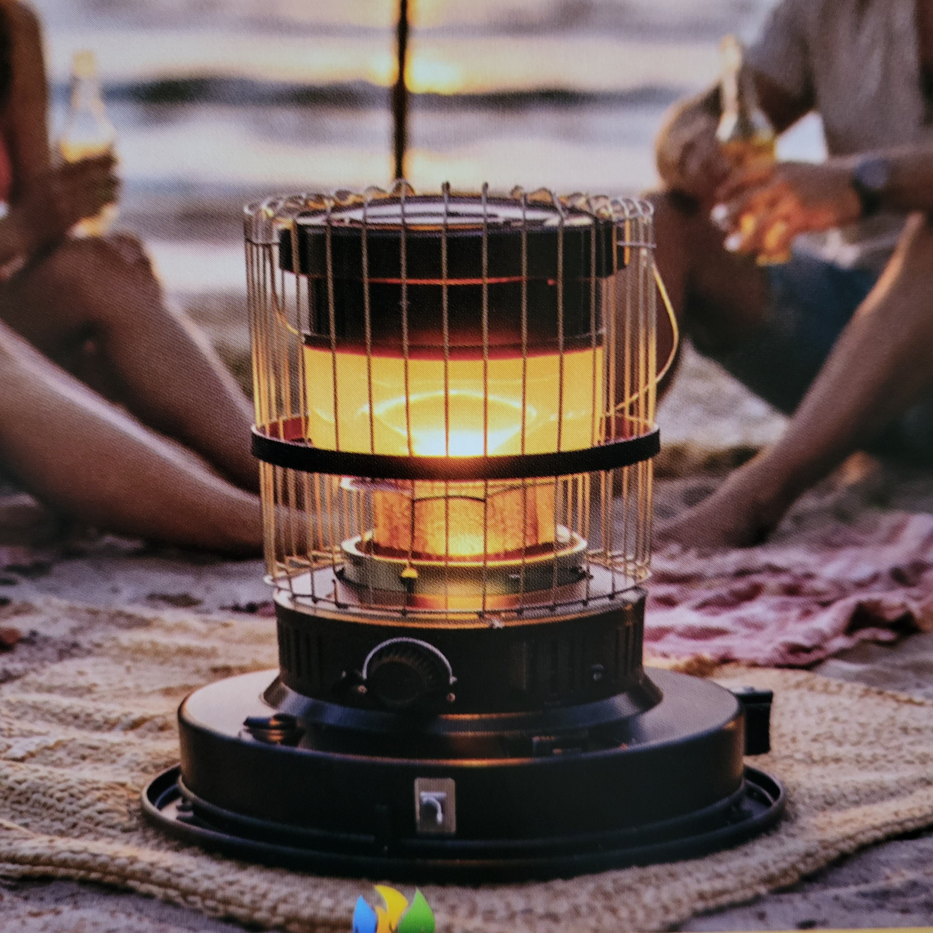 Outdoor varmelampe med kogeplade (Transportabel til terrassevarmer og shelter) 6,77 Kw